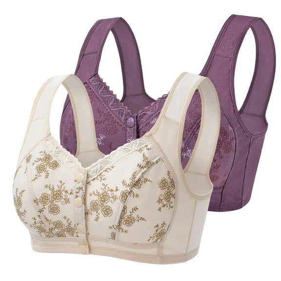 LLYWEY Daisy Bras on Sale Wireless Push up Bras Ladies Sport Bra Style-1454 Women's Plus Pullover Bra Feature Adult Female Bralette Sports Bras White 38B