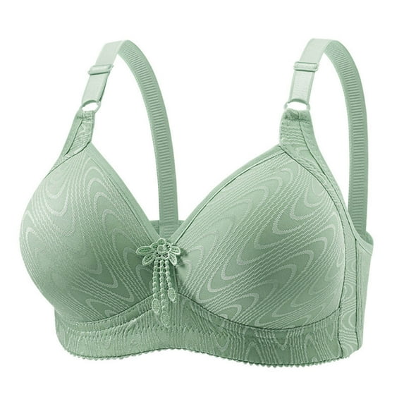 LLYWEY Everyday Bras for Women Bras Women Front Closure No Wire Ladies One Shoulder Bra Style-260 Women Lift Bra Feature Adult Female Training Sports Bras Green 40B