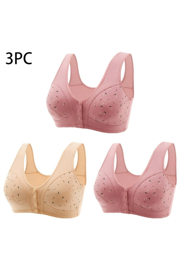 Front Close Bras for Women Push up Padded Bras Women Ladies Tie-Front Bra Style-1410 Women's Plus Molded Cup Bra Feature Adult Female T-Shirt Sports Bras Beige 40B