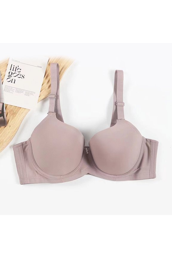 Front Close Sports Bras for Women No Wire Bra Ladies Tie-Front Bra Style-1225 Women's Plus Push-Up Bra Feature Adult Female Everyday Sports Bras Dark Gray 42D