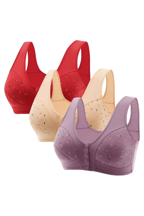 Front Closure Bras for Women Bras Women Ladies Push-Up Bra Style-70 Women Lace Bra Feature Adult Female Push up Sports Bras Multicolor 38B
