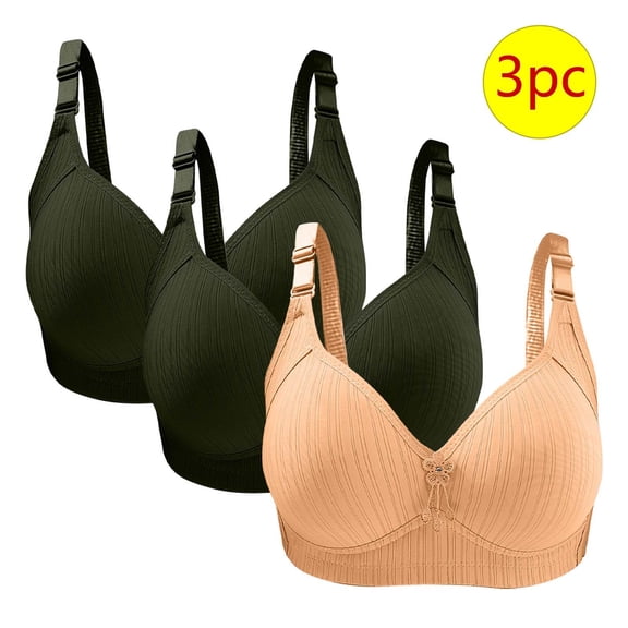 LLYWEY Full-Coverage Bras Bras Women No Underwire Ladies Push-Up Bra Style-1261 Women Pullover Bra Feature Adult Female Bralette Sports Bras Beige 42B