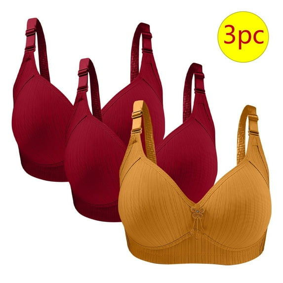 LLYWEY Full-Coverage Bras for Women Womens Bras Ladies Bralette Bra Style-1257 Women's Plus Soft Cup Bra Feature Adult Female T-Shirt Sports Bras Yellow 36B