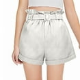 thumbnail image 1 of LLYWEY Girls Belted Casual Shorts, Kids Ruffle Summer High Waisted Dressy Shorts with Pockets 5-14T, 1 of 3