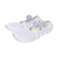thumbnail image 1 of LLYWEY Girls Practice Dance Shoes - Toddler Girls Ballet Slippers - Big Kids Soft Lightweight Split Sole Yoga Flats Shoes with Elastic Ankle Strap, Style S-24, White, 4T, 1 of 6