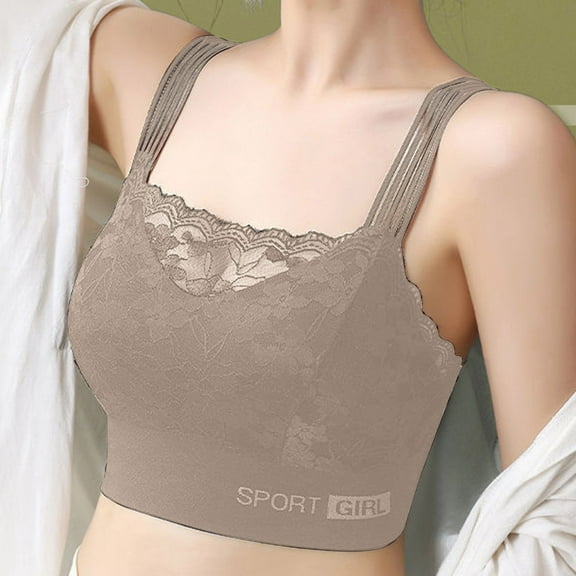 LLYWEY Lace Bras Racerback Bras Women Ladies Underwire Bra Style-751 Women Convertible Bra Feature Adult Female T-Shirt Sports Bras Khaki 36B