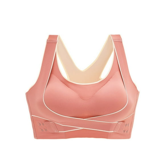 LLYWEY Lace Push up Bra Womens Workout Bras Ladies Racerback Bra Style-286 Women Support Bra Feature Adult Female T-Shirt Sports Bras Pinks 40B