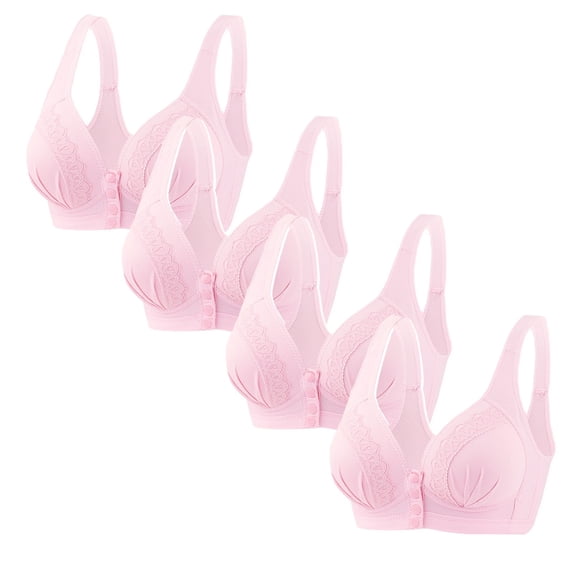 LLYWEY Lace Push up Bras for Women Plus Size Bras Women Full-Coverage Ladies Bralette Bra Style-855 Women Molded Cup Bra Feature Adult Female Wireless Sports Bras Pinks 42B