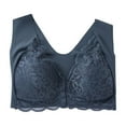 thumbnail image 1 of LLYWEY Lace Wireless Front Closure Bras for Women Soft Wide Strap Back-Smoothing Push up Padded Bras, 1 of 3