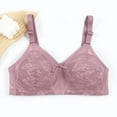 thumbnail image 1 of LLYWEY Ladies Bras Wire-Free Push up Bras Women Ladies Lace Bra Style-1226 Women Lace Bra Feature Adult Female T-Shirt Sports Bras Pinks 42B, 1 of 3
