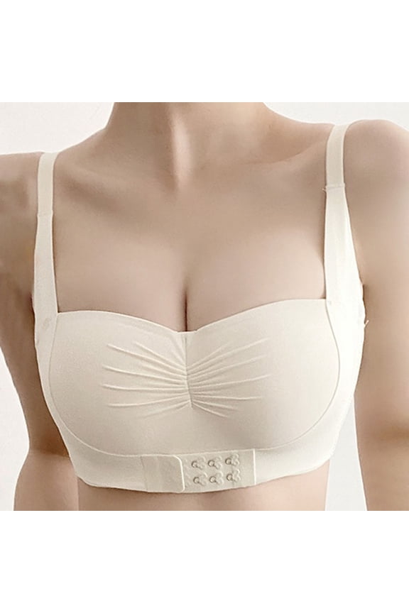 Lightly Lined Wireless Bras for Women Black Bras Women Ladies One Shoulder Bra Style-1097 Women's Plus Multiway Bra Feature Adult Female Yoga Sports Bras Beige 36B