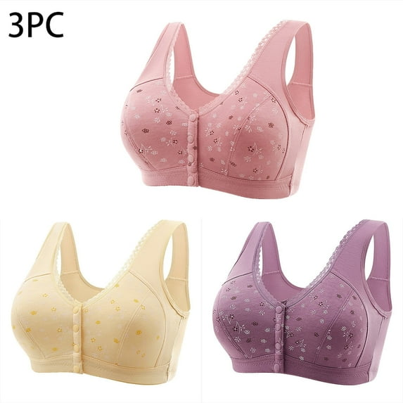LLYWEY Mesh Bras for Women Bras Senior Women Ladies Convertible Bra Style-1399 Women's Plus Push-Up Bra Feature Adult Female Bralette Sports Bras Purples 42B