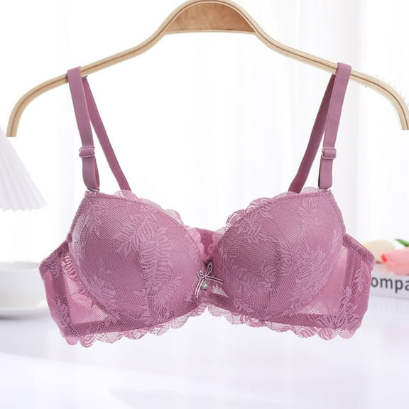 LLYWEY Nursing Bras on Clearance Tshirt Bras Women No Underwire Ladies Tie-Front Bra Style-1222 Women Support Bra Feature Adult Female Sport Sports Bras Pinks 38B