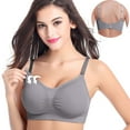 thumbnail image 1 of LLYWEY Nursing Bras for Breastfeeding Women Trendy Ruched Crop Tops Bras with Padding, 1 of 6