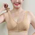 thumbnail image 1 of LLYWEY Padded Bralette Bras Senior Women Ladies Racerback Bra Style-1306 Women's Plus Back-Smoothing Bra Feature Adult Female Cotton Sports Bras Beige 34B, 1 of 7