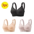 thumbnail image 1 of LLYWEY Padded Bras for Women on Sale Womens Padded Bras Ladies T-Shirt Bra Style-636 Women's Plus Seamless Bra Feature Adult Female Nursing Sports Bras Black 34B, 1 of 9