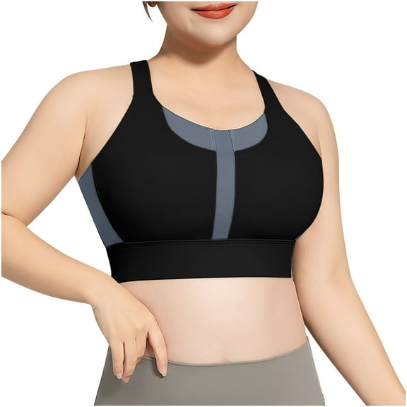 LLYWEY Padded Push up Bras Women Clearance No Underwire Bras Women Full-Coverage Ladies Training Bra Style-919 Women's Plus Convertible Bra Feature Adult Female Everyday Sports Bras Black 44B