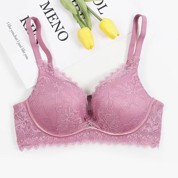 LLYWEY Plus Size Bras for Women Push up Non Padded Bras Women Ladies Cut-Out Bra Style-1220 Women Lift Bra Feature Adult Female Nursing Sports Bras Pinks 38B