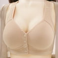 thumbnail image 1 of LLYWEY Pull on Bras for Women Comfortable Bras Older Women Ladies One Shoulder Bra Style-1384 Women's Plus Soft Cup Bra Feature Adult Female Sports Sports Bras Beige 38B, 1 of 8