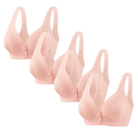 LLYWEY Push up Wireless Bras for Women on Sale Bras Women No Underwire Push up Ladies Bralette Bra Style-855 Women's Plus Support Bra Feature Adult Female Cotton Sports Bras Pinky 34B