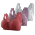 thumbnail image 1 of LLYWEY Racerback Bras for Women Bras Front Closure Ladies T-Shirt Bra Style-1445 Women's Plus Padded Bra Feature Adult Female Wireless Sports Bras Silvers 40B, 1 of 2