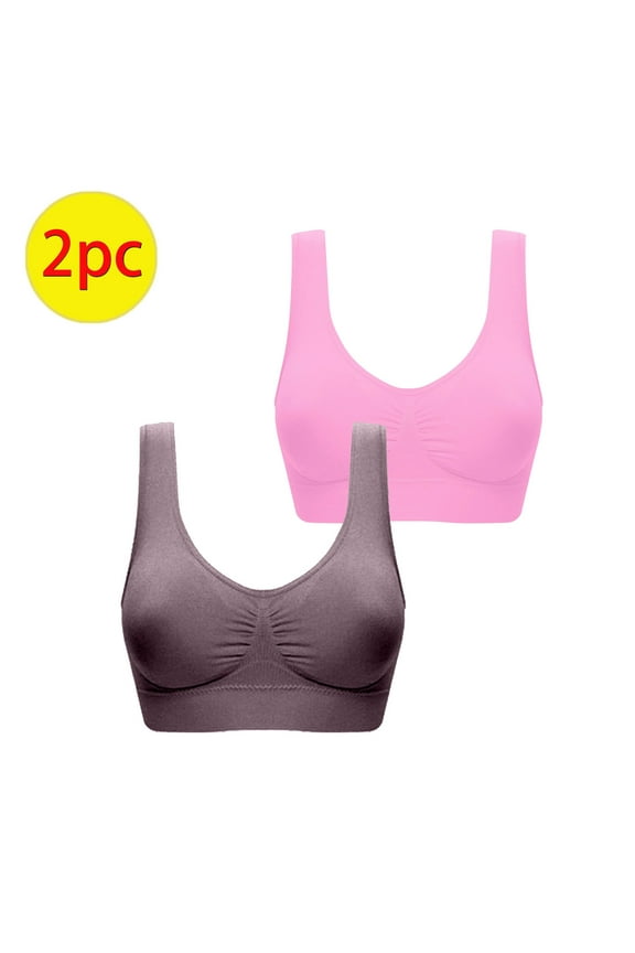Racerback Bras for Women on Clearance Bras Women No Underwire Push up Ladies Sport Bra Style-95 Women Lift Bra Feature Adult Female Everyday Sports Bras Pinks 44B