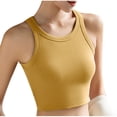 thumbnail image 1 of LLYWEY Ribbed Crop Tops with Built in Bra Sleeveless Cropped Tank Top (Women's Plus), 1 of 6