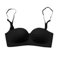 thumbnail image 1 of LLYWEY Seamless Bras for Women Front Ruched Push up Demi Bras Padded Wireless Bralette, 1 of 2