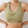 thumbnail image 1 of LLYWEY Seamless Push up Bras for Women Seamless Bras Women No Underwire Ladies Cut-Out Bra Style-523 Women Pullover Bra Feature Adult Female T-Shirt Sports Bras Yellow 36B, 1 of 3