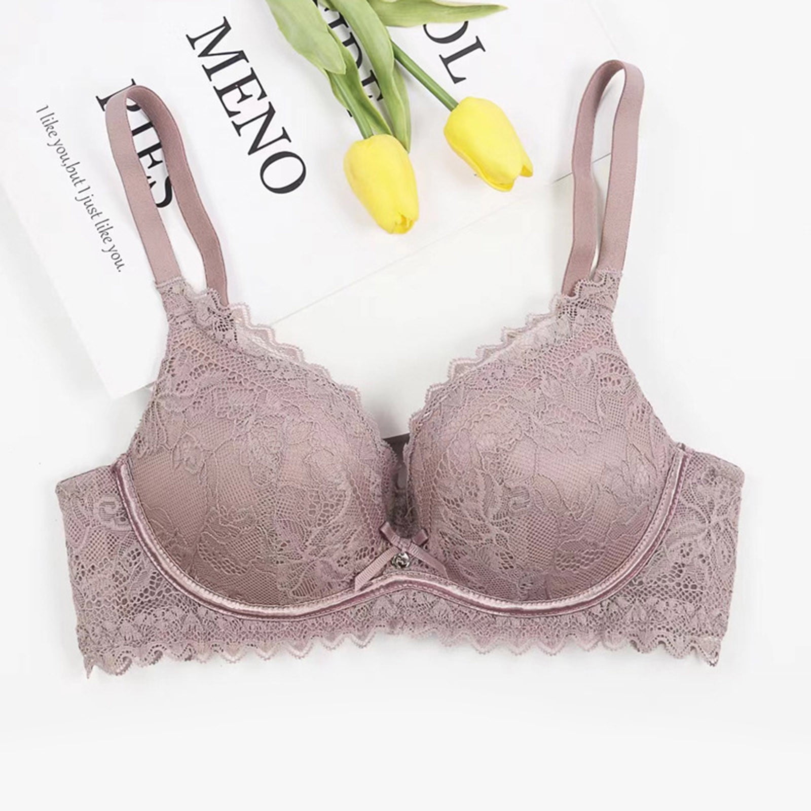 LLYWEY Seamless No Wire Bras for Women on Clearance Wire-Free Bras ...