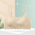 thumbnail image 1 of LLYWEY Seamless No Wire Bras for Women Daisy Bra Ladies Cut-Out Bra Style-214 Women's Plus Support Bra Feature Adult Female Training Sports Bras Beige 38B, 1 of 5