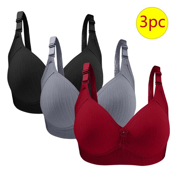 LLYWEY Sleep Bras Clearance Cute Sports Bras Ladies Demi Cup Bra Style-1267 Women's Plus Padded Bra Feature Adult Female Cotton Sports Bras Red 44B