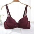 thumbnail image 1 of LLYWEY Soft Bras for Women Wirefree Women's Bras No Wire Ladies Bralette Bra Style-1364 Women's Plus Push-Up Bra Feature Adult Female Cotton Sports Bras Wine 40B, 1 of 7