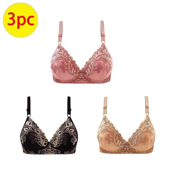 LLYWEY Soft Bras for Women Wirefree Women's Bras Ladies Lace Bra Style-82 Women Multiway Bra Feature Adult Female T-Shirt Sports Bras Pinks 36B