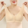thumbnail image 1 of LLYWEY Soft Comfortable Wirefree Bras Lace Bras Women Ladies Push-Up Bra Style-1305 Women's Plus Padded Bra Feature Adult Female Bralette Sports Bras Beige 46B, 1 of 5