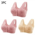 thumbnail image 1 of LLYWEY Soft Wireless Bras for Women Athletic Bras Women Ladies Bralette Bra Style-1390 Women Lightly Lined Bra Feature Adult Female Sports Sports Bras Khaki 52B, 1 of 6