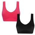 thumbnail image 1 of LLYWEY Sport Bras Discounts T Shirt Bras Women Ladies Tie-Front Bra Style-329 Women Pullover Bra Feature Adult Female Everyday Sports Bras Pinky 42B, 1 of 6