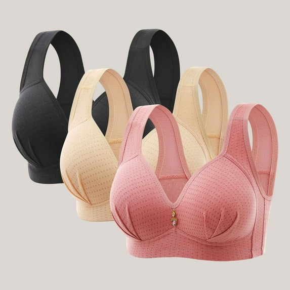LLYWEY Sport Bras No Show Bra Ladies Full Coverage Bra Style-741 Women's Plus Convertible Bra Feature Adult Female Sports Sports Bras Multicolor 38B