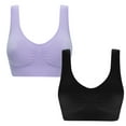 thumbnail image 1 of LLYWEY Sport Bras for Women High Support Pullover Bras Women Ladies T-Shirt Bra Style-330 Women Support Bra Feature Adult Female Bralette Sports Bras Purples 44B, 1 of 6