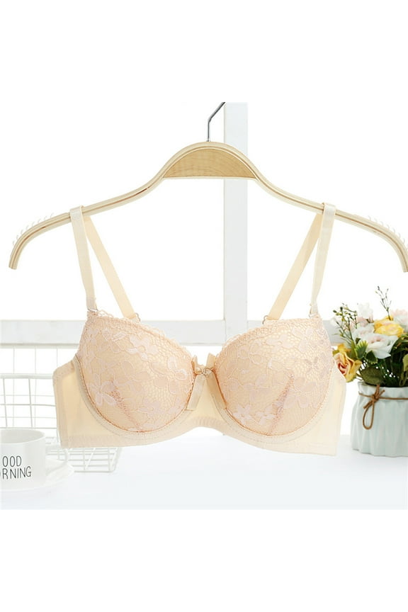 Sports Bras for Running Bras Women Front Closure Ladies Tie-Front Bra Style-1368 Women's Plus Convertible Bra Feature Adult Female T-Shirt Sports Bras Beige 40B