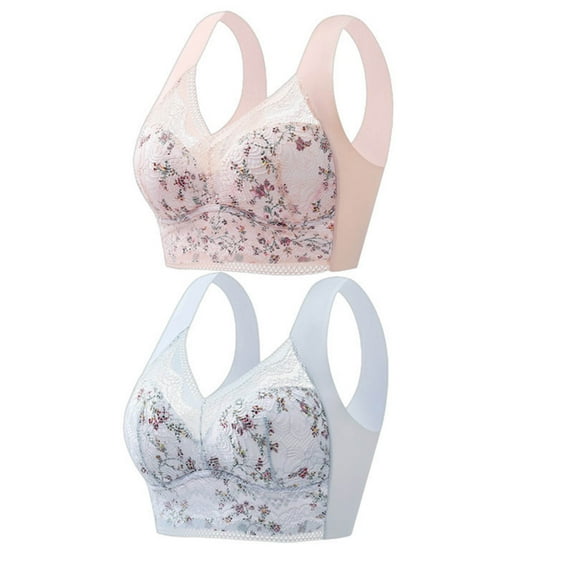 LLYWEY Tshirt Bras for Women No Underwire Everyday Bras Ladies Full Coverage Bra Style-1031 Women Lace Bra Feature Adult Female Sport Sports Bras Multicolor 38B