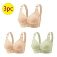 thumbnail image 1 of LLYWEY V Neck Bras for Women Clearance Cotton Underwire Bras Women Ladies Full Coverage Bra Style-660 Women's Plus Double Support Bra Feature Adult Female T-Shirt Sports Bras Yellow 42B, 1 of 9