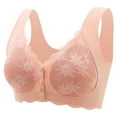 thumbnail image 1 of LLYWEY No Wire Bra Clearance Wire-Free Bra Women Ladies Convertible Bra Style-1208 Women's Plus Lightly Lined Bra Feature Adult Female Sports Sports Bras Pinks 44B, 1 of 8