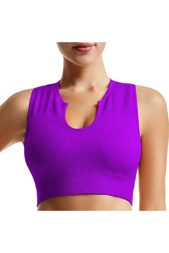 No Wire Bras for Women Plus Size Clearance Womens Bras No Underwire Ladies Tie-Front Bra Style-442 Women's Plus Double Support Bra Feature Adult Female Everyday Sports Bras Purples 34B