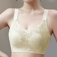 thumbnail image 1 of LLYWEY Wire-Free Bra Bras Women No Underwire Push up Ladies Demi Cup Bra Style-1098 Women Pullover Bra Feature Adult Female Yoga Sports Bras Beige 36B, 1 of 5