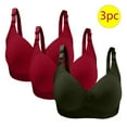 thumbnail image 1 of LLYWEY Wire-Free Bra Push up Padded Bras Women Ladies Demi Cup Bra Style-1257 Women Support Bra Feature Adult Female Sports Sports Bras Green-1 40B, 1 of 3
