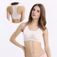 thumbnail image 1 of LLYWEY Wire-Free Bra for Women Discounts Yoga Bras Women Ladies Push-Up Bra Style-2 Women Compression Bra Feature Adult Female Sport Sports Bras White 38B, 1 of 7