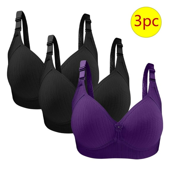 LLYWEY No Wire Push up Bras for Women No Underwire Push up Bras Women Ladies T-Shirt Bra Style-1259 Women Padded Bra Feature Adult Female T-Shirt Sports Bras Purples 42B