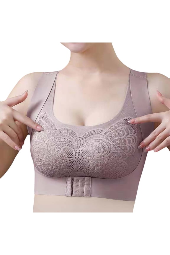 Womens Wirefree Bras Older Wire-Free Mesh Bra One Shoulder Bra Back-Smoothing Bra Feature Adult Female Push up Sports Bras 36B Style-779