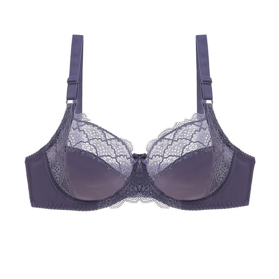 LLYWEY Wirefree Bras for Women Bras Women No Wire Ladies Cut-Out Bra Style-816 Women Double Support Bra Feature Adult Female Bralette Sports Bras Gray 44B